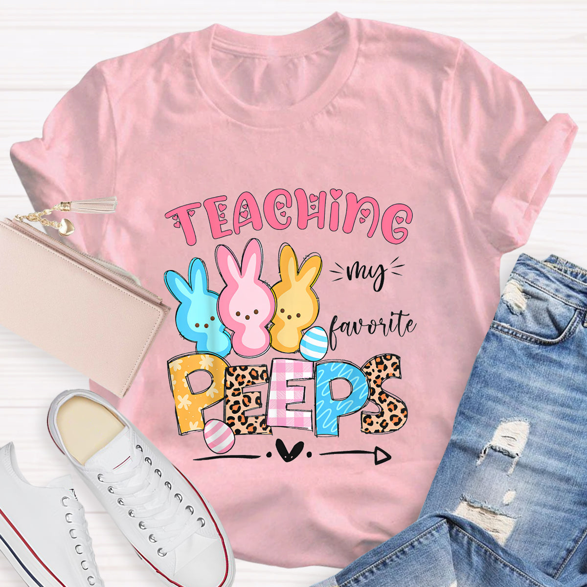 Teaching My Favorite Peeps Easter Teacher T-Shirt