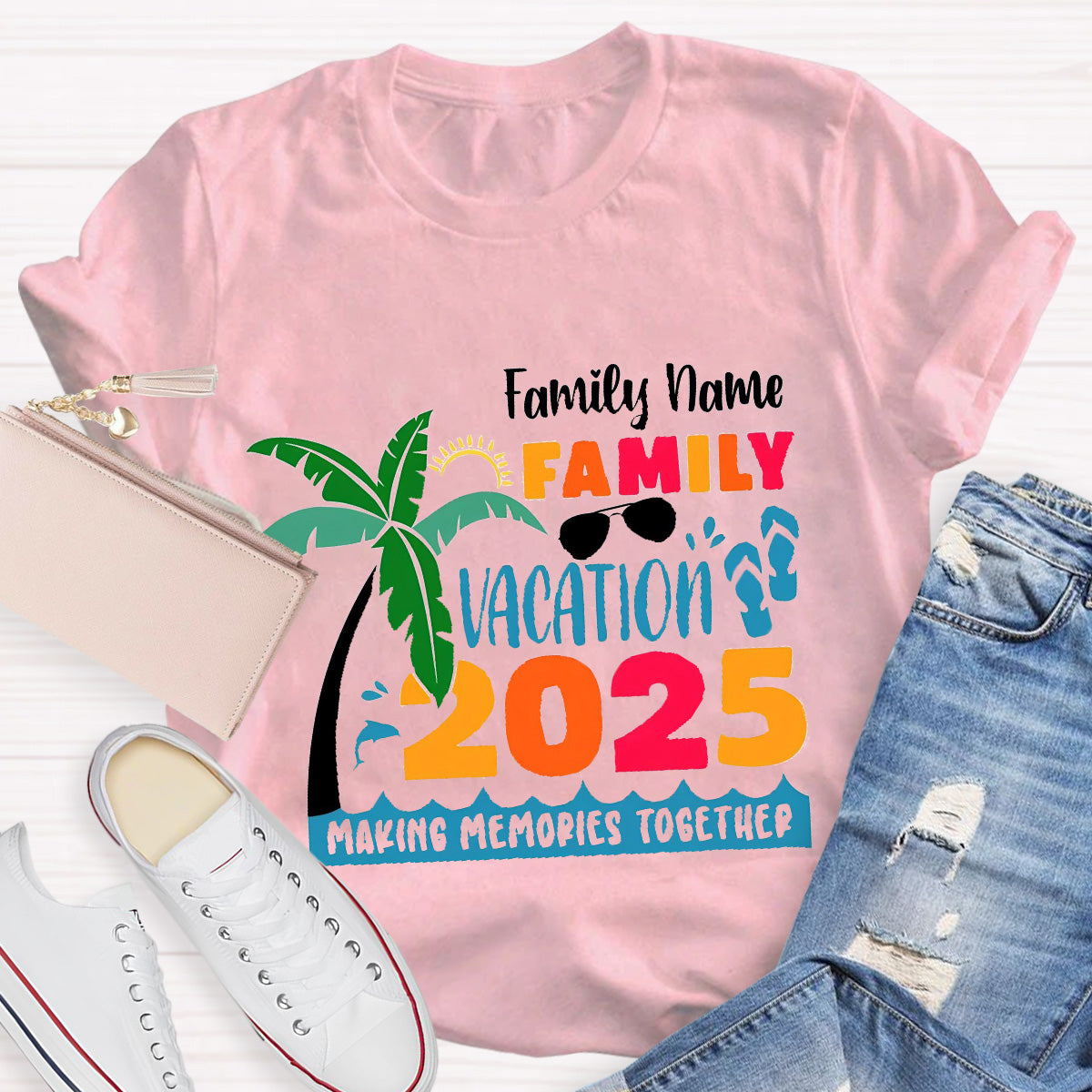 Personalized Family Name Vacation Teacher T-Shirt