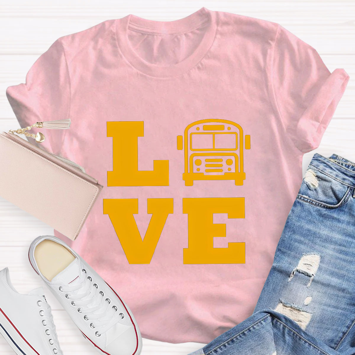 School Bus Driver Love Students Teacher T-Shirt