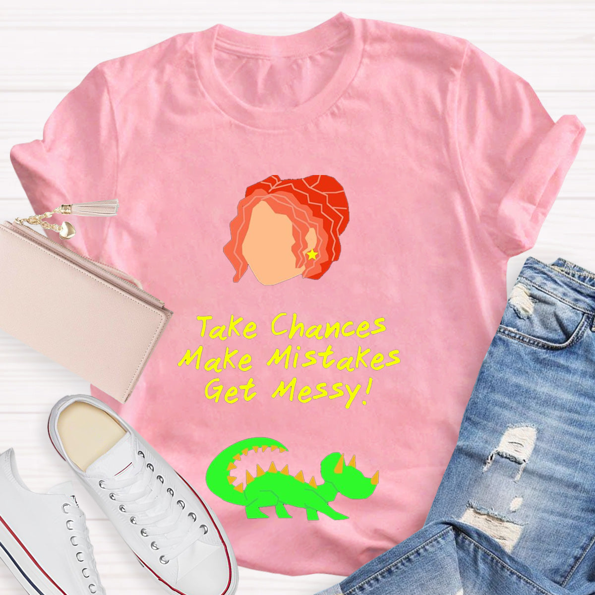 Take Chances Make Mistakes School Bus Teacher T-Shirt