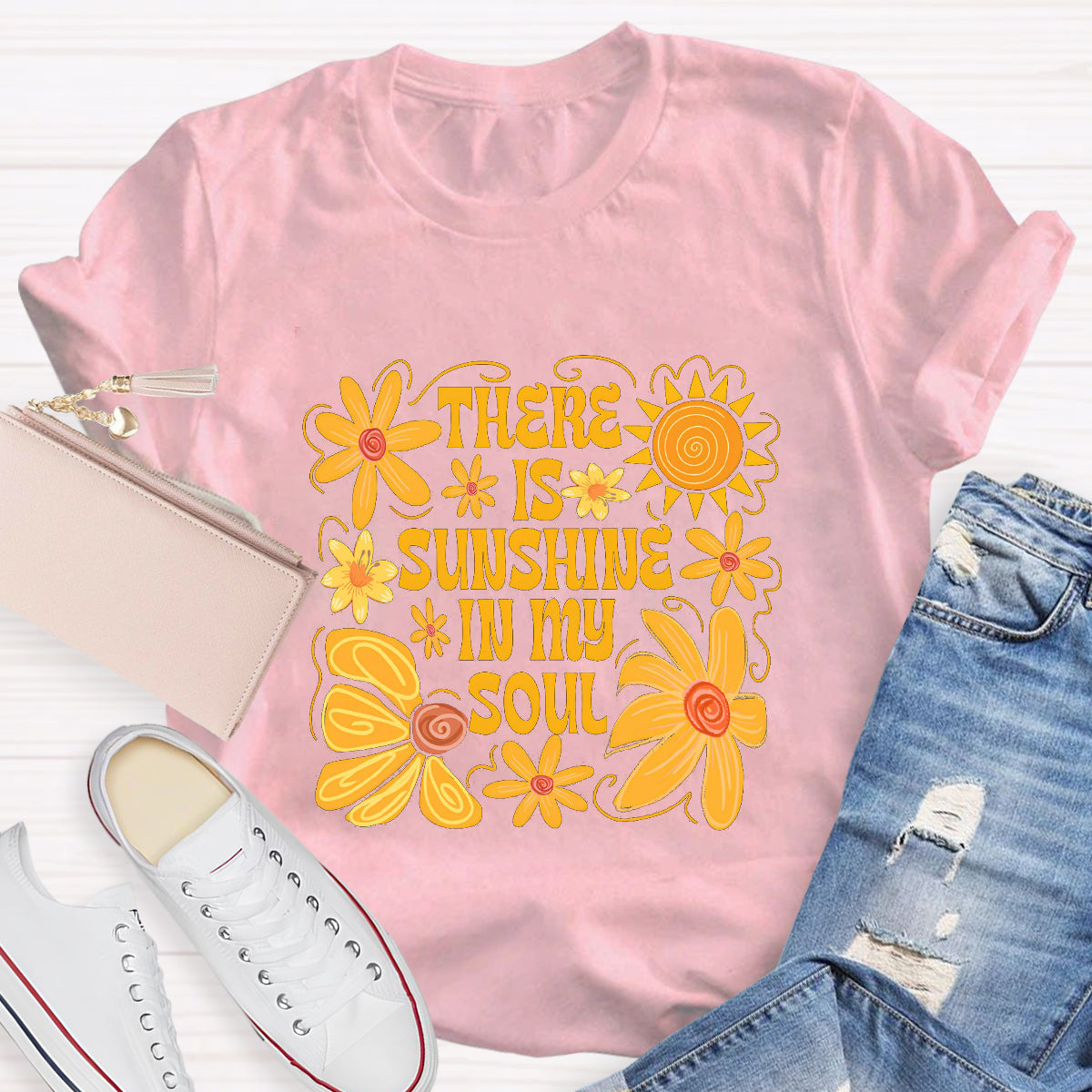 There Is Sunshine In My Soul Floral T-Shirt