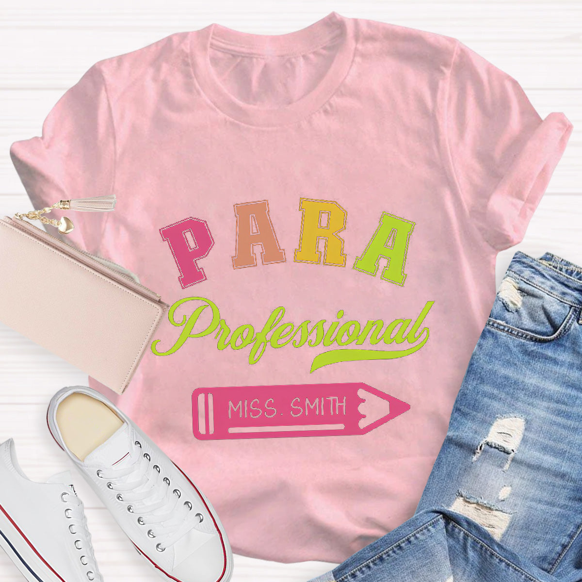 Personalized Name Para Professional Teacher T-Shirt