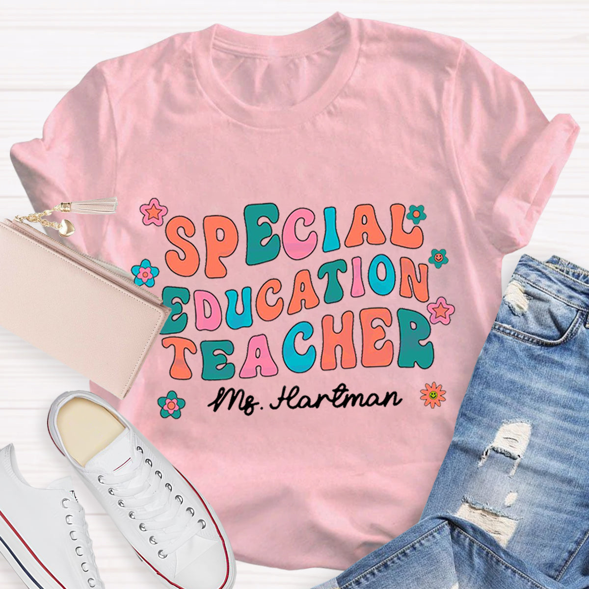 Personalized Special Education Teacher Name T-Shirt