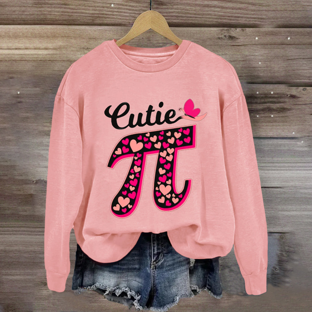 Cutie Pink Pi Math Teacher Sweatshirt