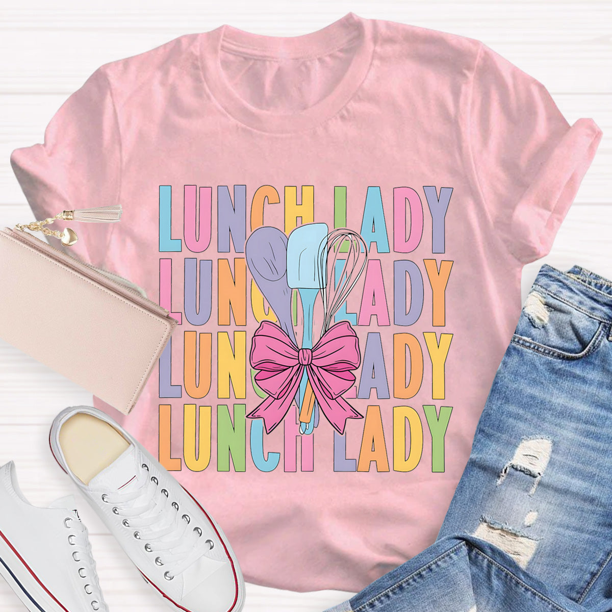 Beautiful Bow Lunch Lady T-Shirt