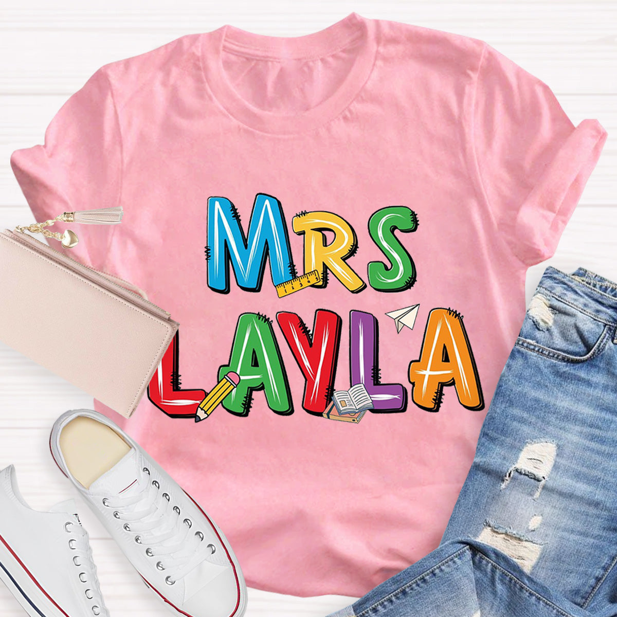 Personalized Your Name Teacher T-Shirt