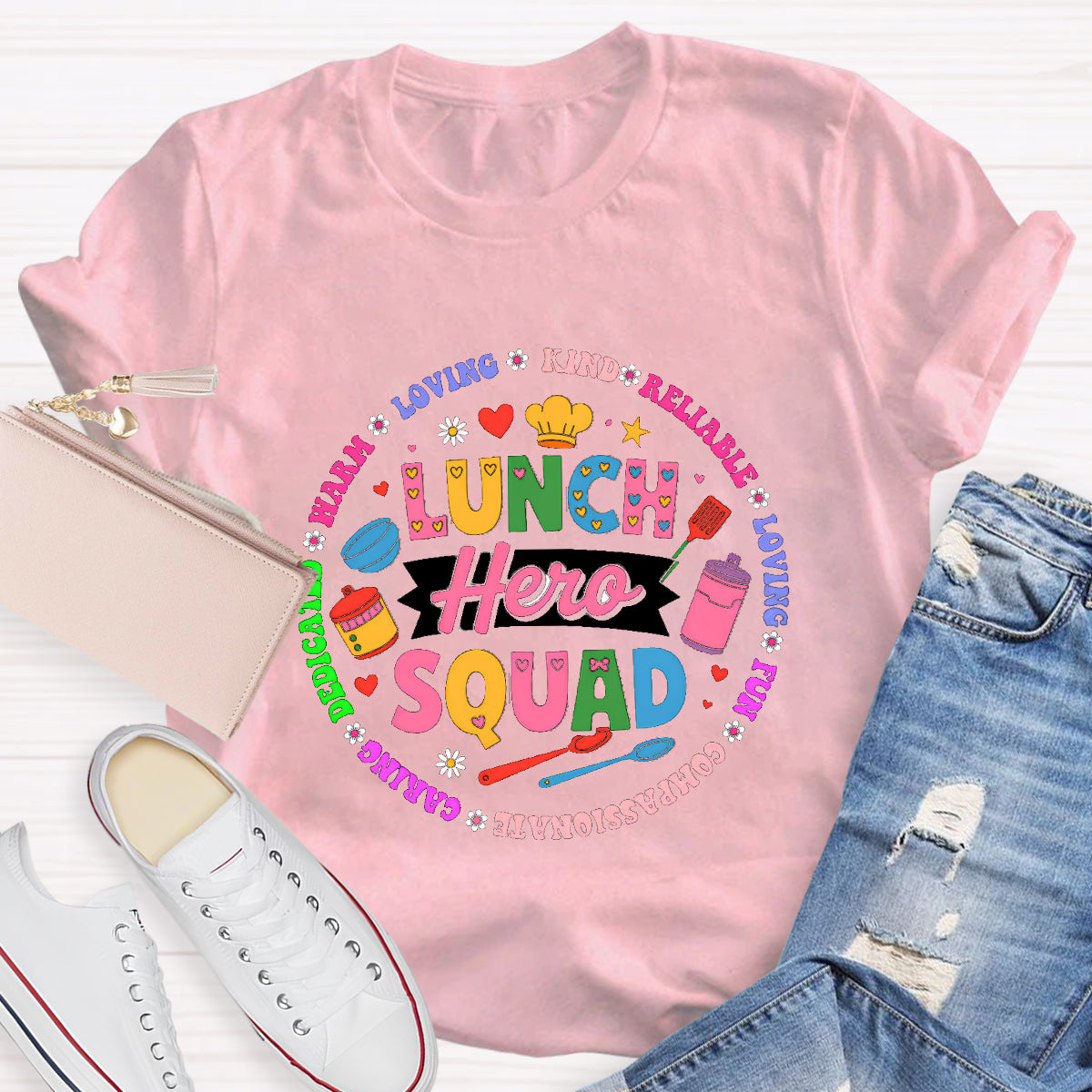 Lunch Hero Squad Love Students T-Shirt