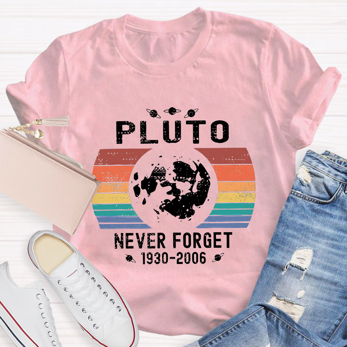 Pluto Never Forget Teacher T-Shirt