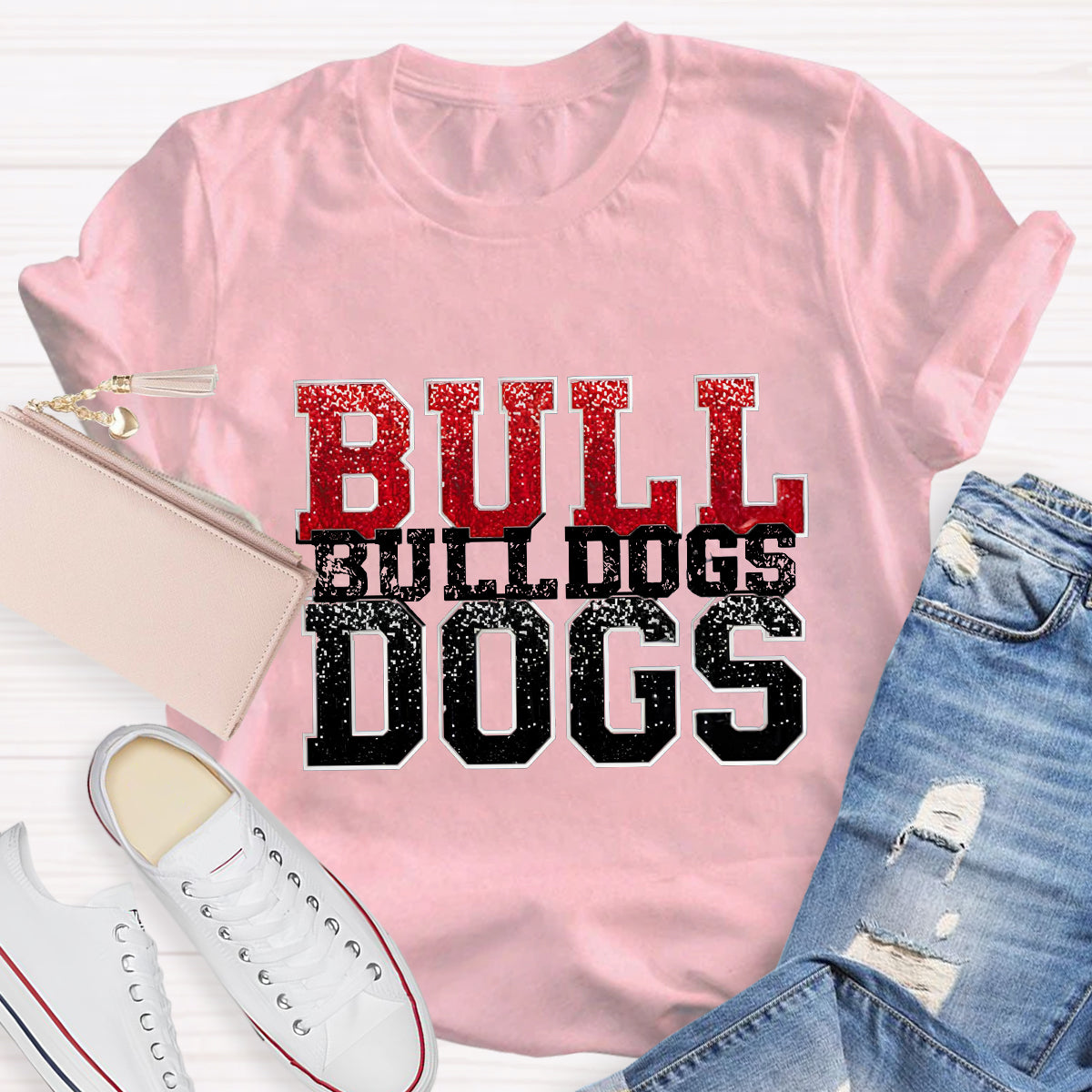 Personalized Mascot Bulldogs Teacher T-Shirt