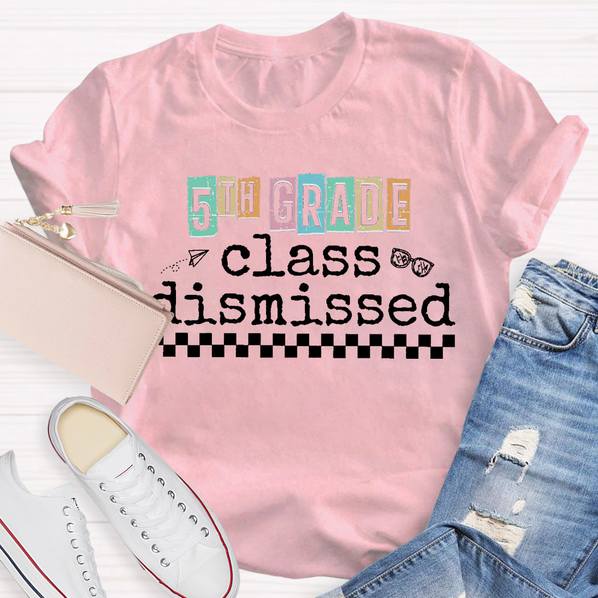 Personalized Grade Class Dismissed Teacher T-Shirt