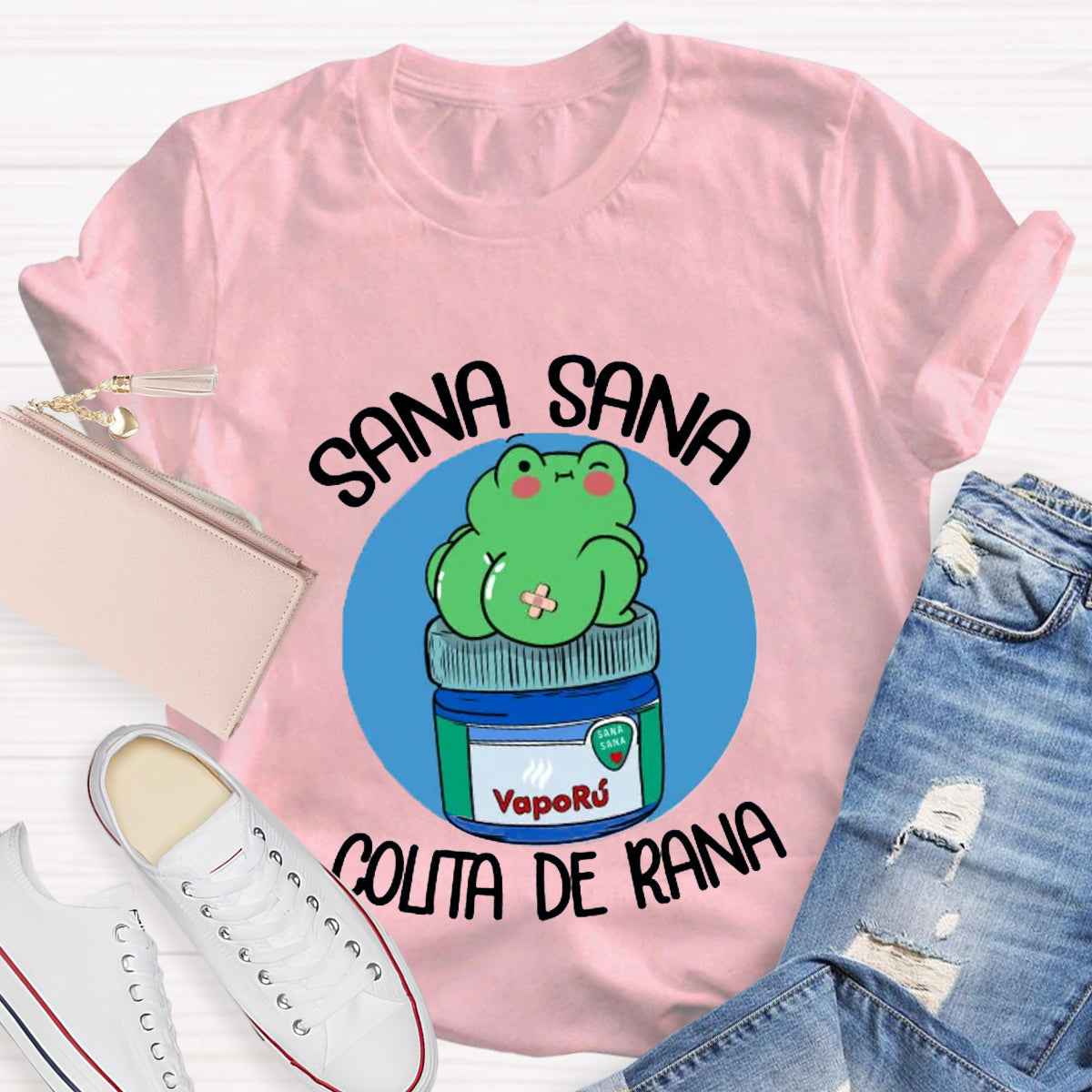 Sana Sana Colita De Rana Spanish Teacher T-Shirt