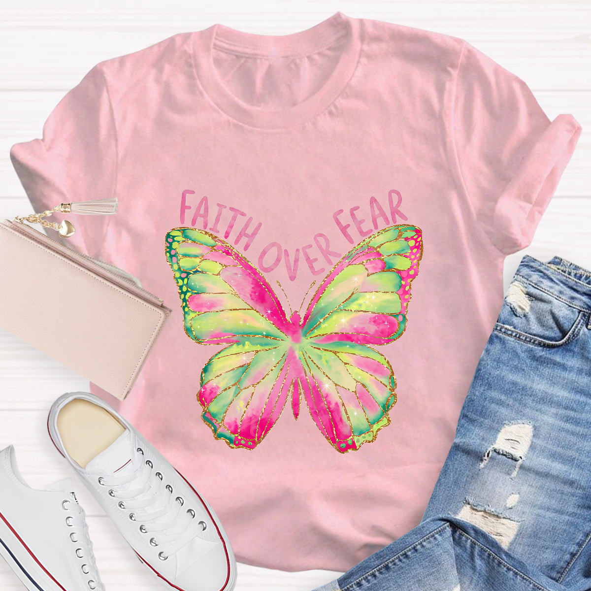 Faith Over Fear Butterfly T-Shirt