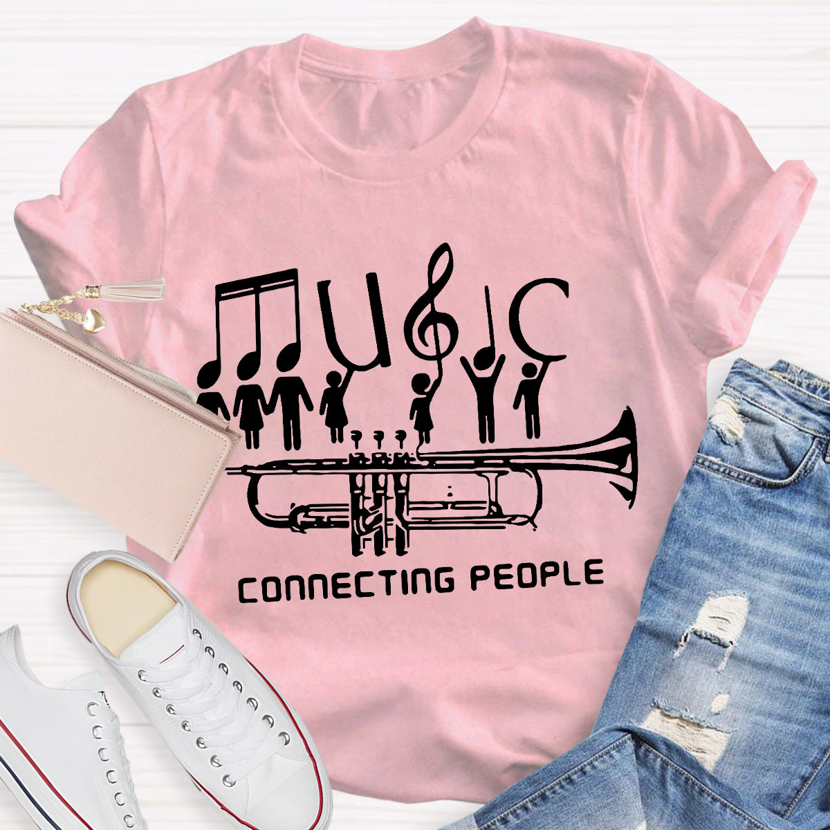 Music Connecting People Teacher T-Shirt