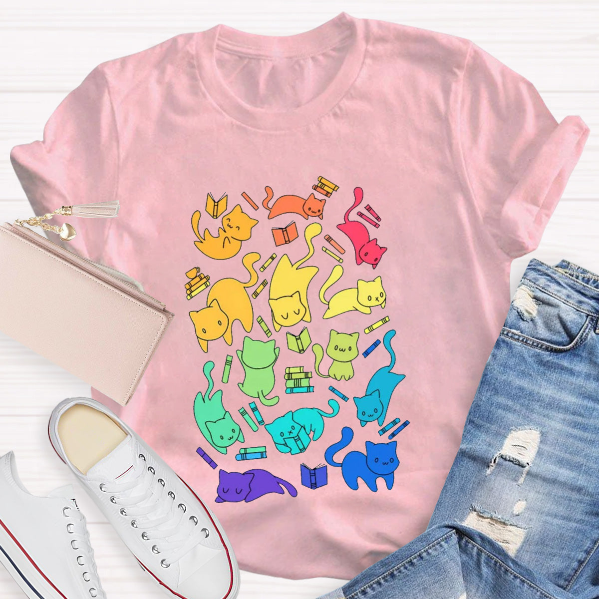 Funny Cat Art Teacher T-Shirt