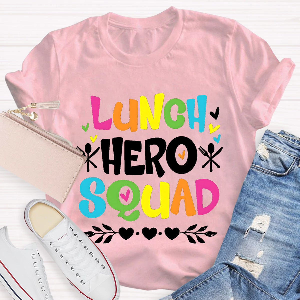Lunch Hero Squad Teacher T-Shirt
