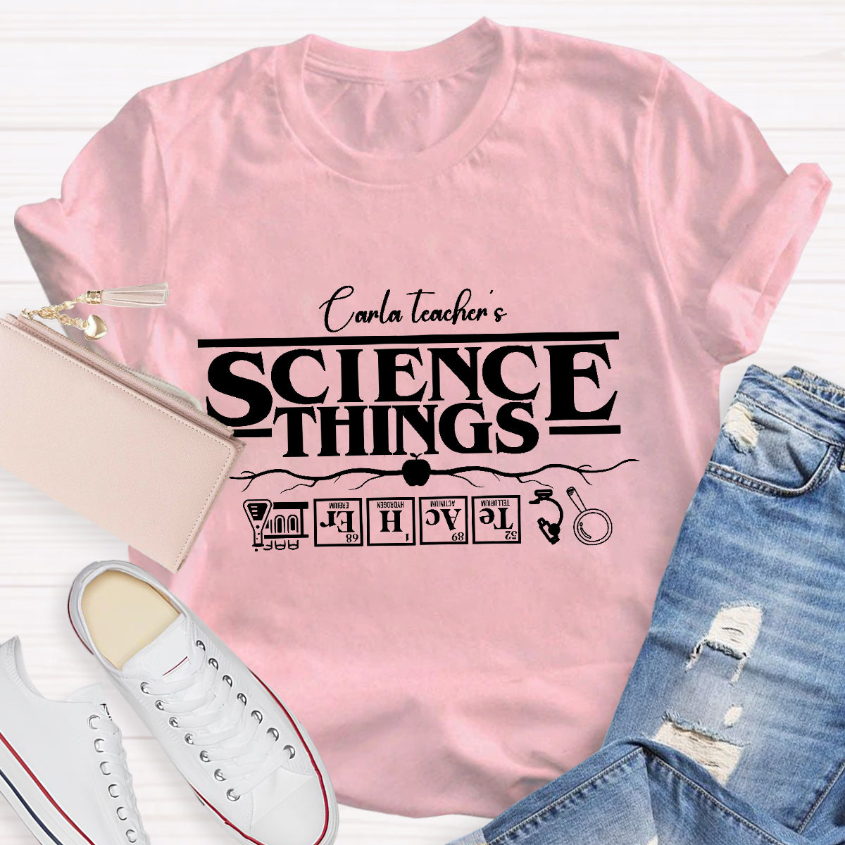 Personalized Name Teacher 's Science Things T-Shirt
