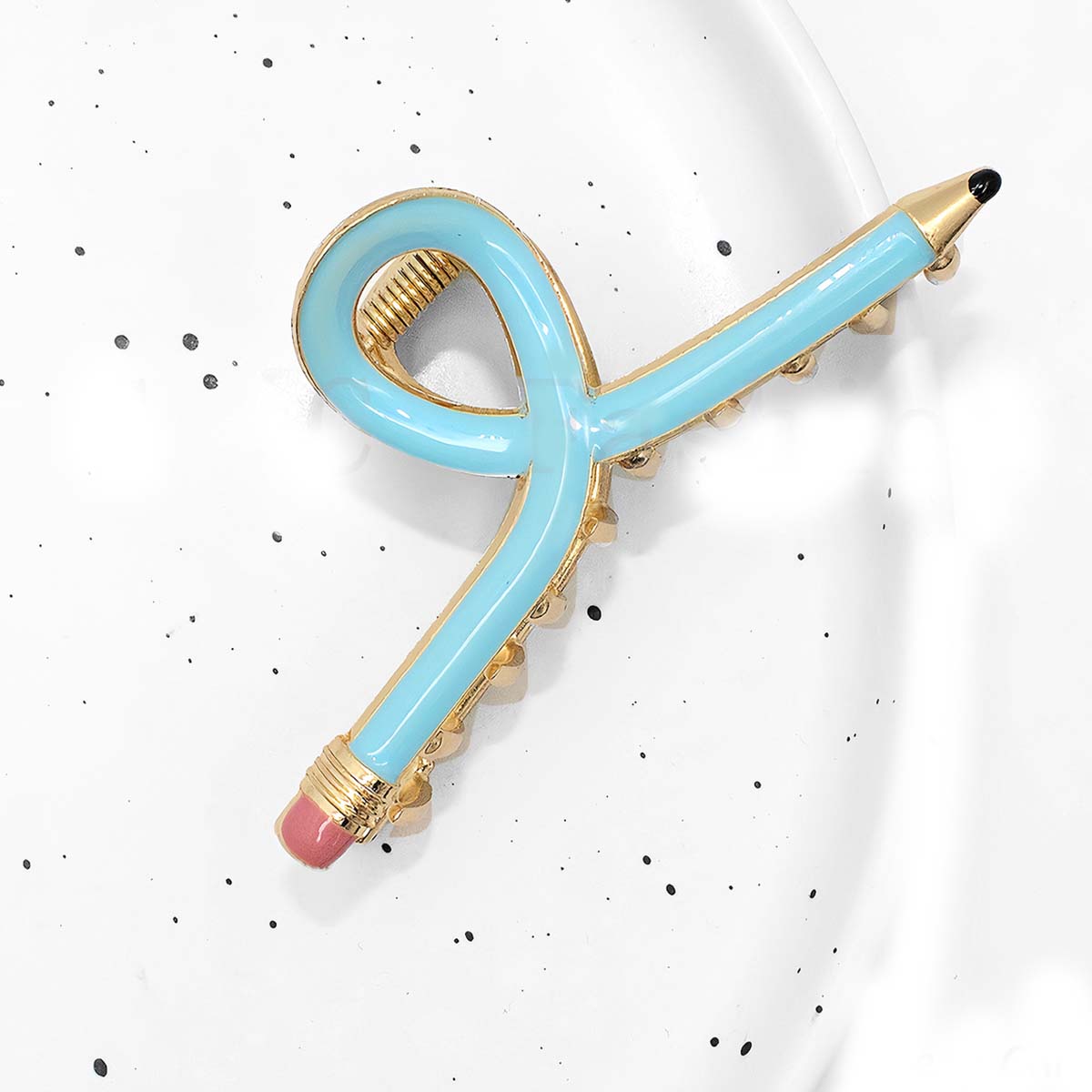 Colorful Pencil Shaped Shark Teacher Hair Clip
