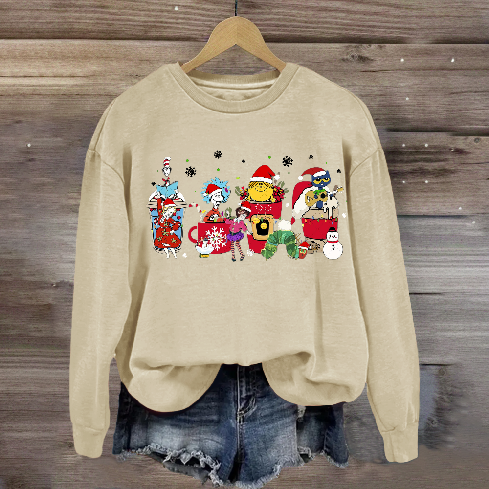 Christmas Pete the Cat Coffee Sweatshirt