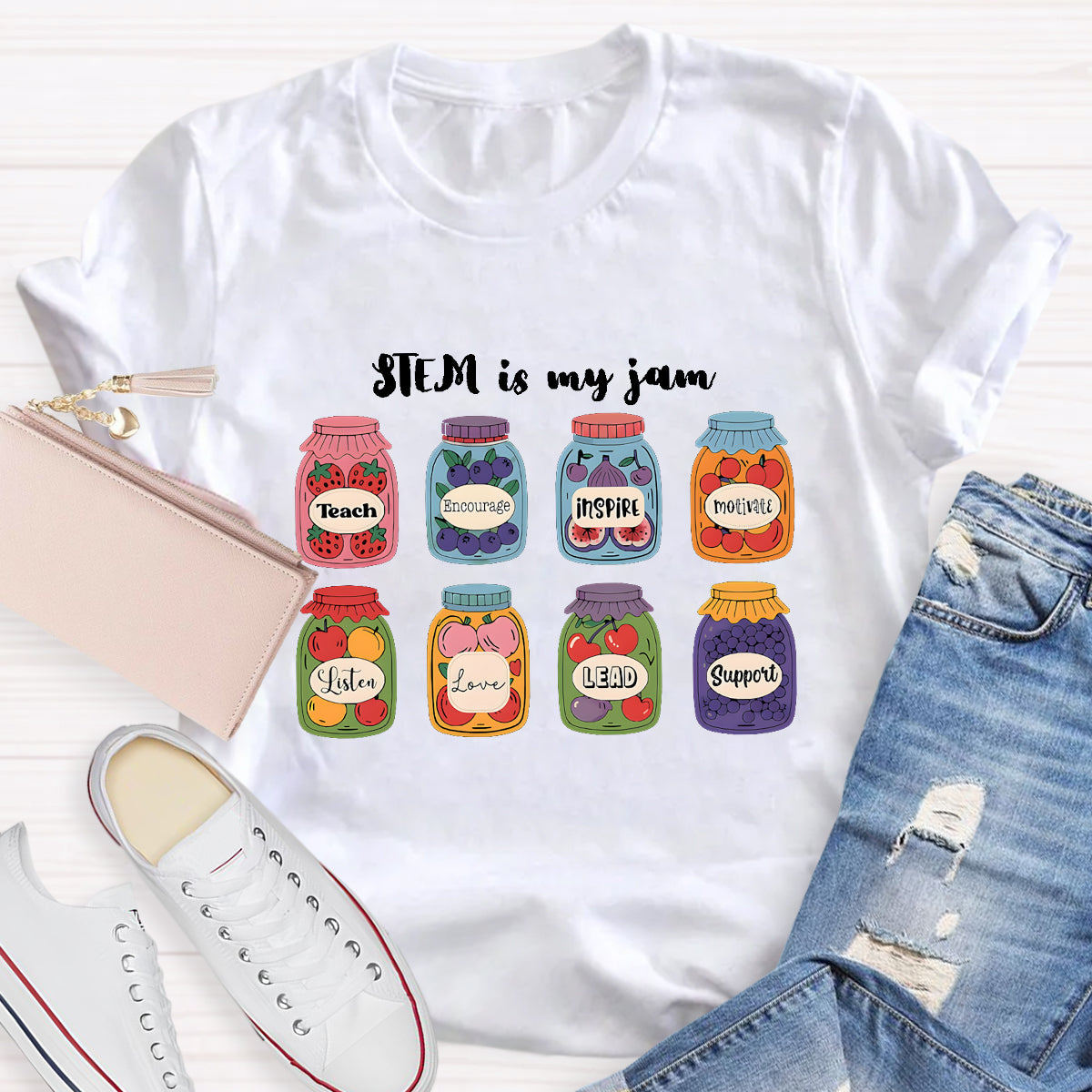 Stem Is My Jam Teach Encourage Inspire Listen Love Lead Suppout T-shirt