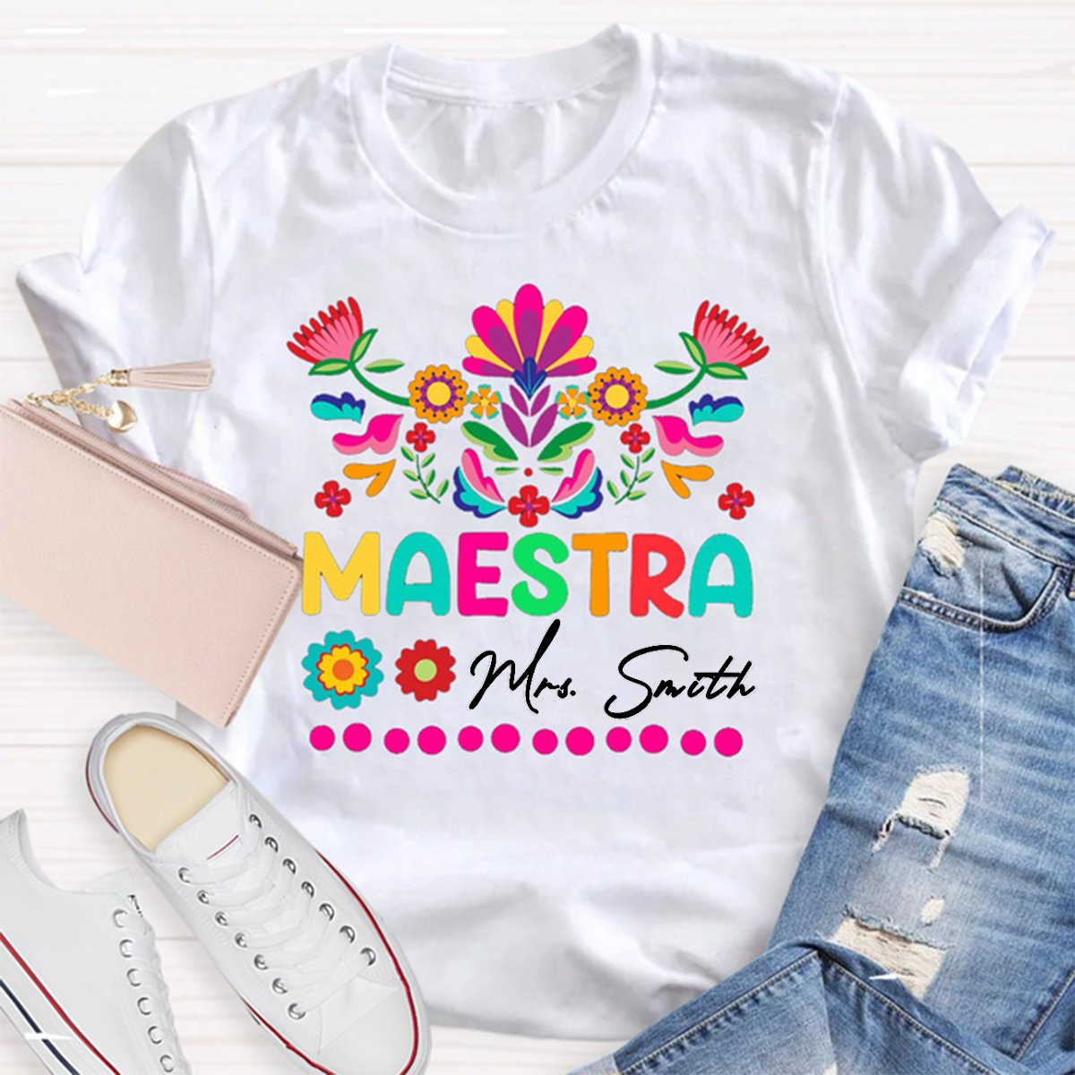 Personalized Maestra Mrs. Smithr Teacher Shirt