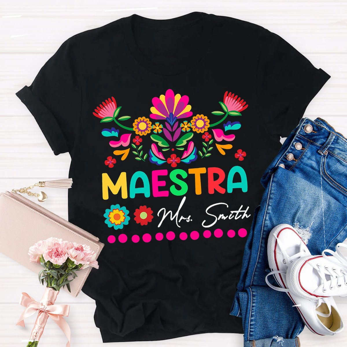 Personalized Maestra Mrs. Smithr Teacher Shirt