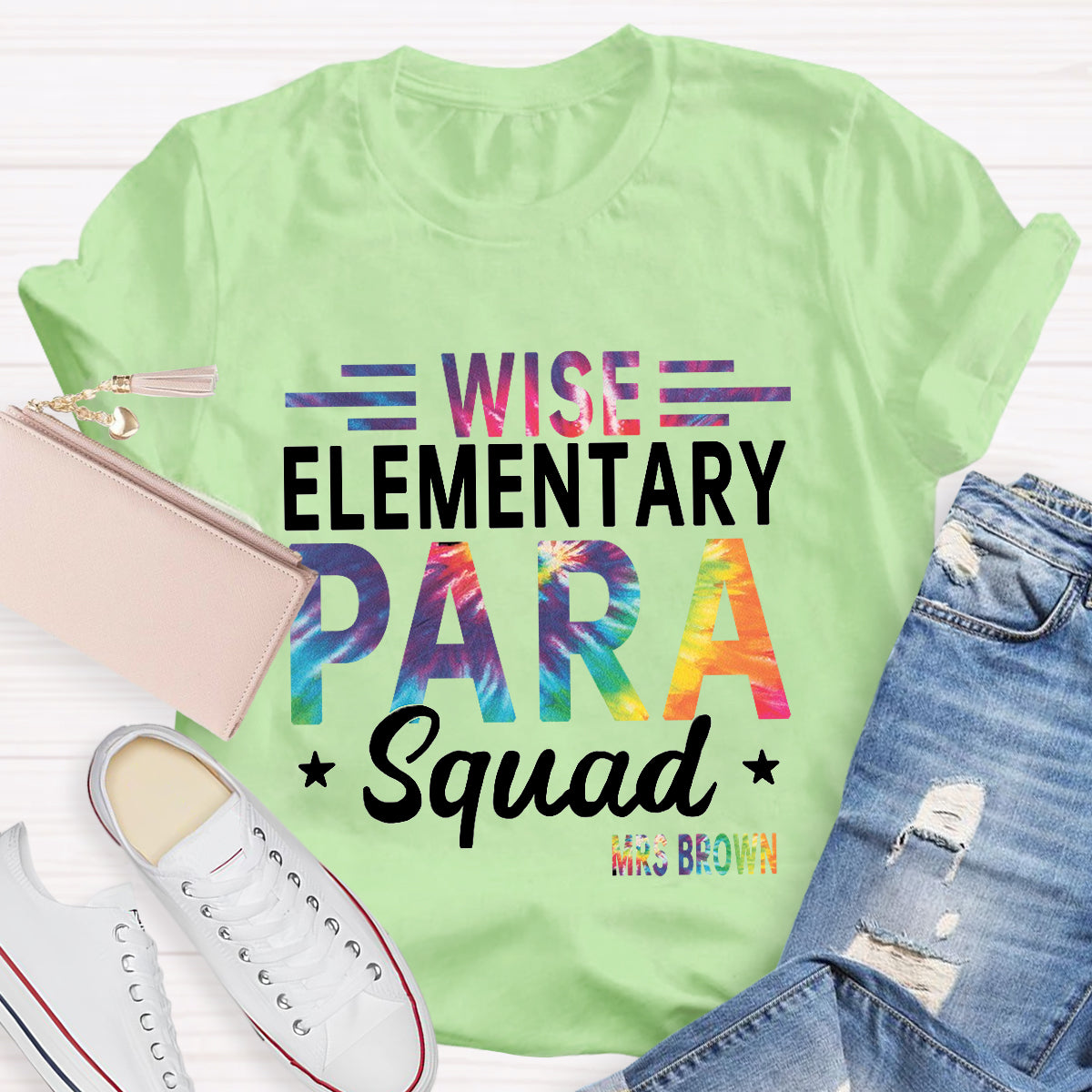 Personalized Name Wish Elementary Para Squad T-shirt