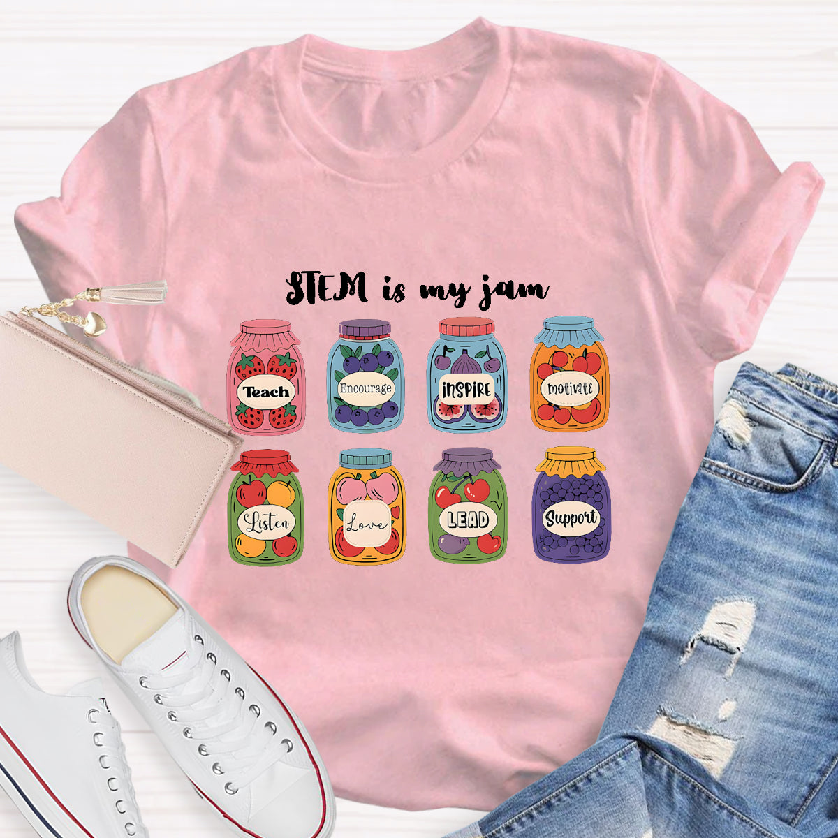 Stem Is My Jam Teach Encourage Inspire Listen Love Lead Suppout T-shirt