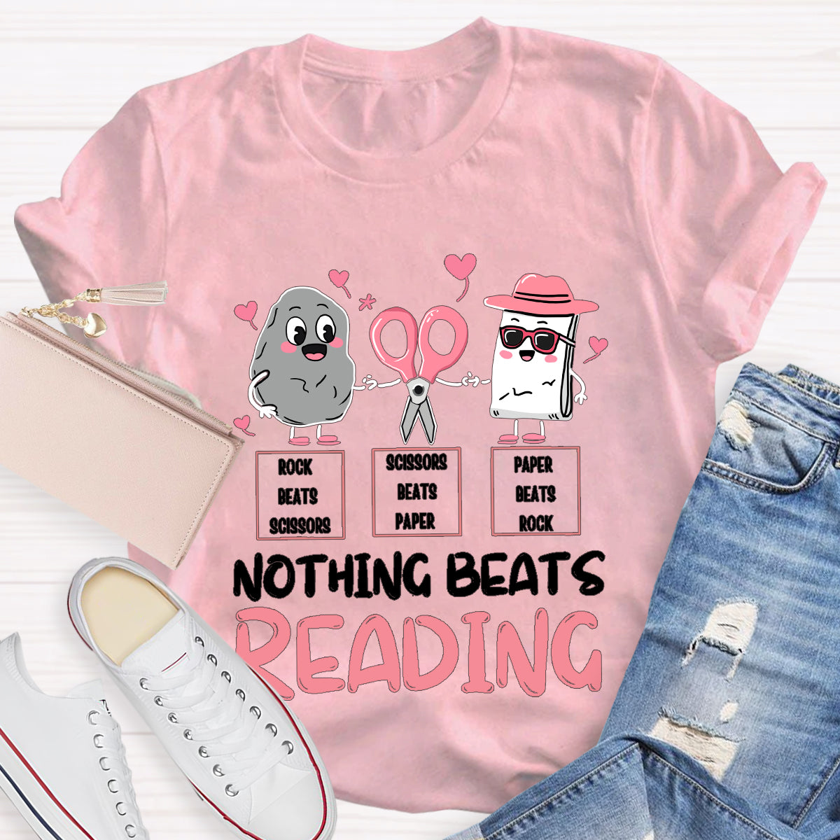 Nothing Beats Reading Teacher T-Shirt