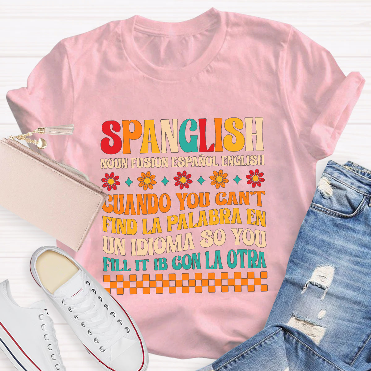 Spanglish Definition Bilingual Teacher T-Shirt