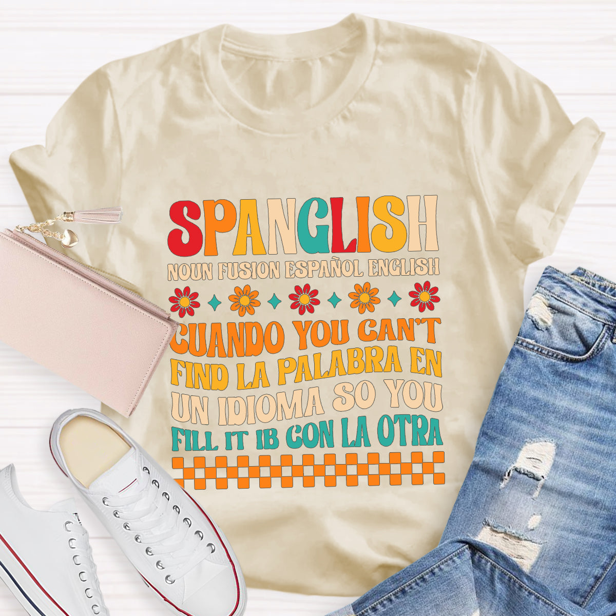 Spanglish Definition Bilingual Teacher T-Shirt