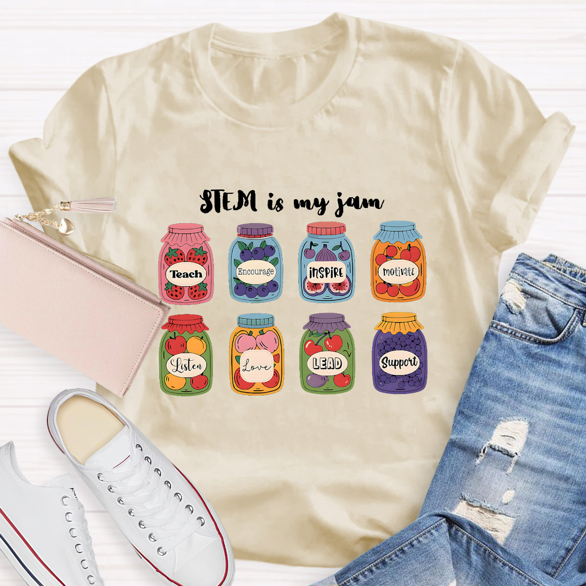 Stem Is My Jam Teach Encourage Inspire Listen Love Lead Suppout T-shirt