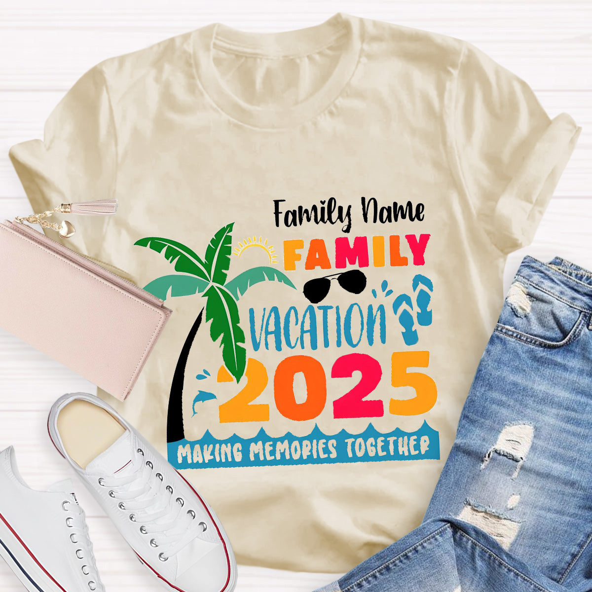 Personalized Family Name Vacation Teacher T-Shirt