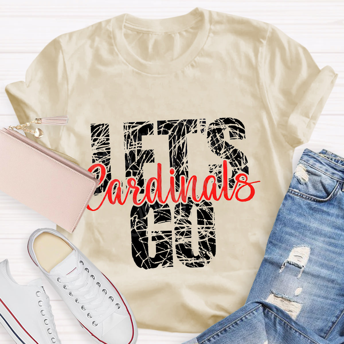 Personalized Mascot Cardinals Teacher T-Shirt