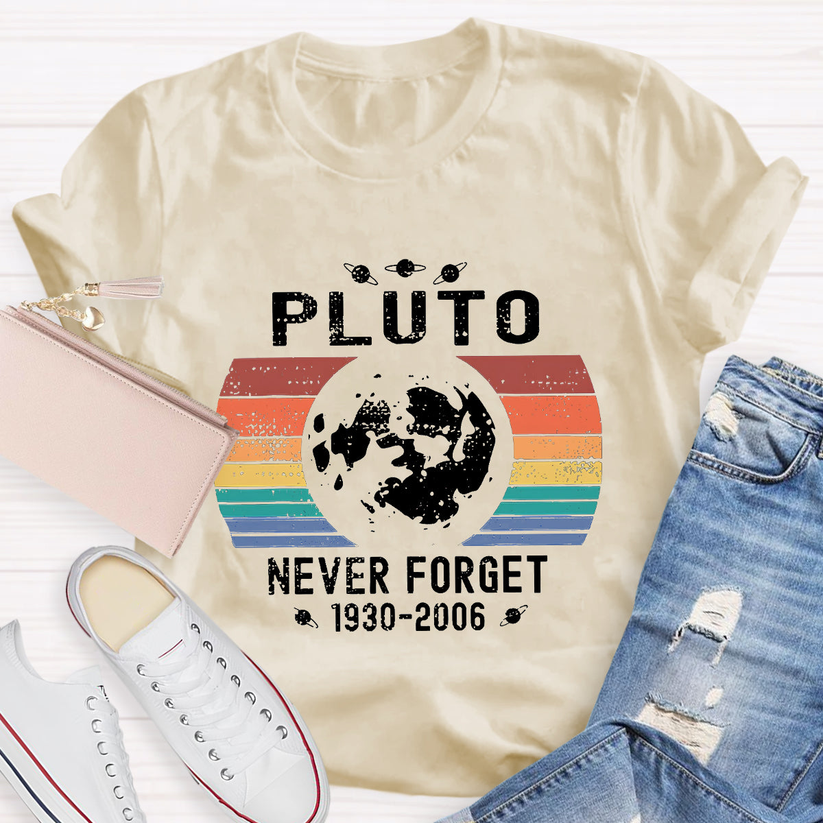 Pluto Never Forget Teacher T-Shirt