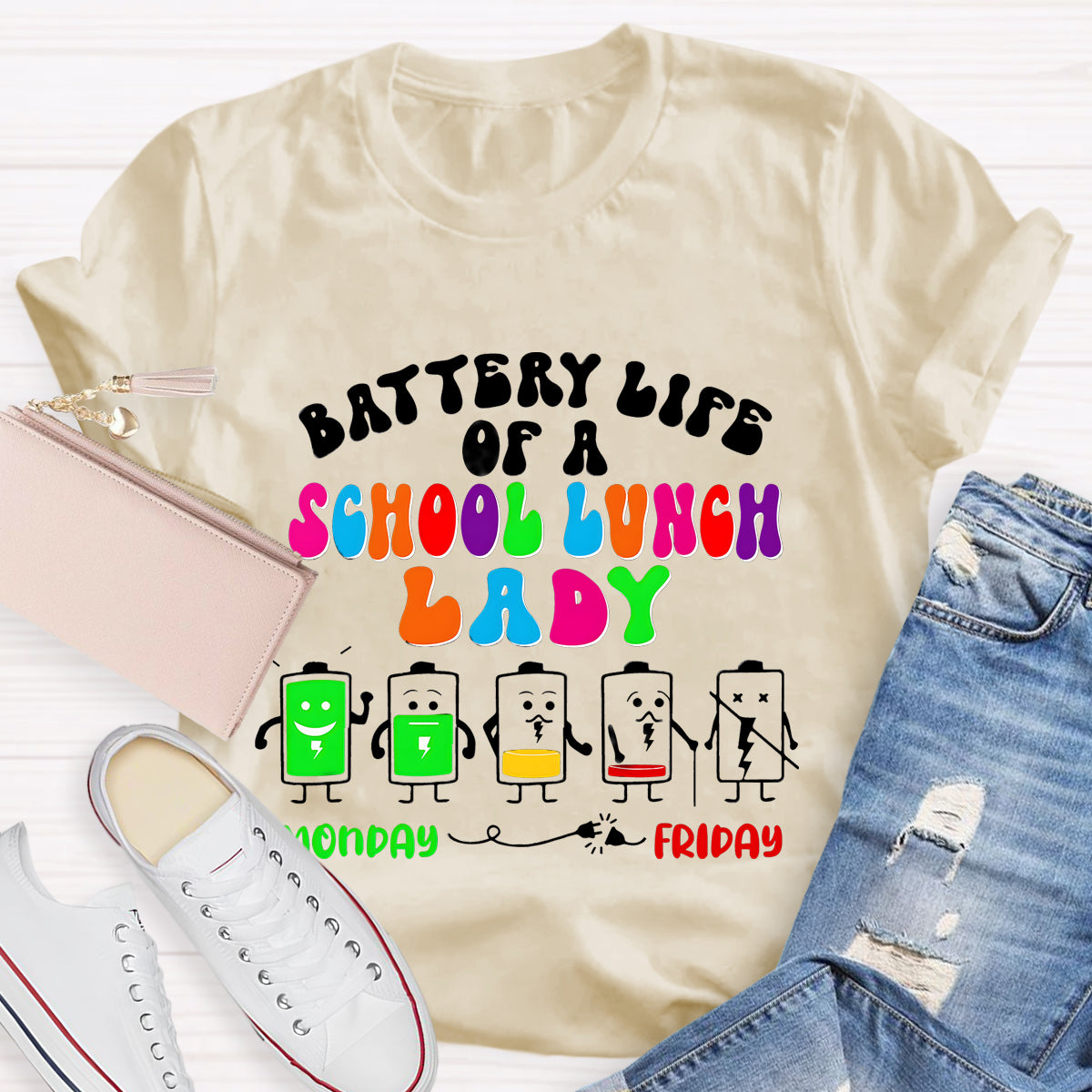School Lunch Lady Monday To Friday T-Shirt