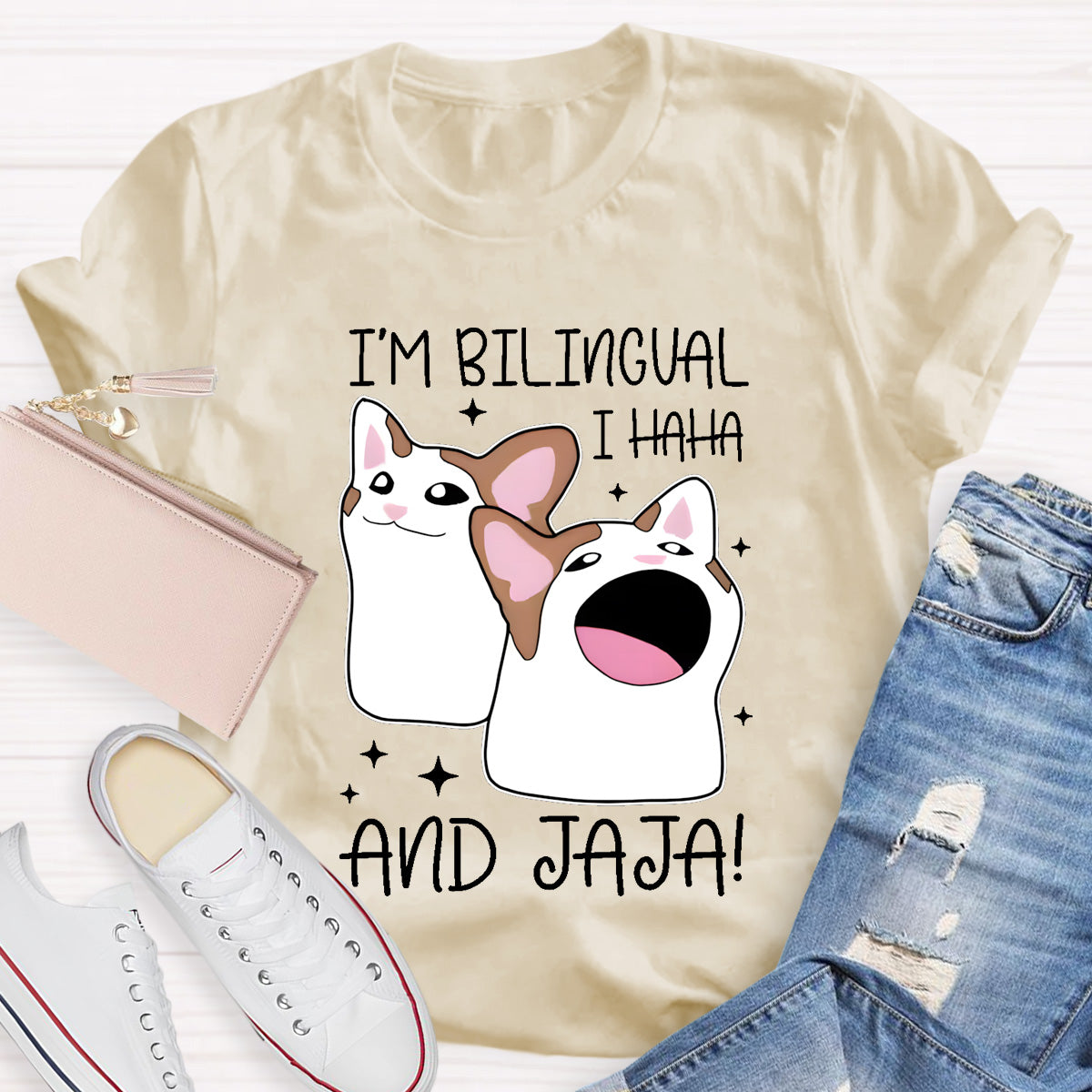 I'm Bilingual I Haha And Jaja Teacher T-Shirt