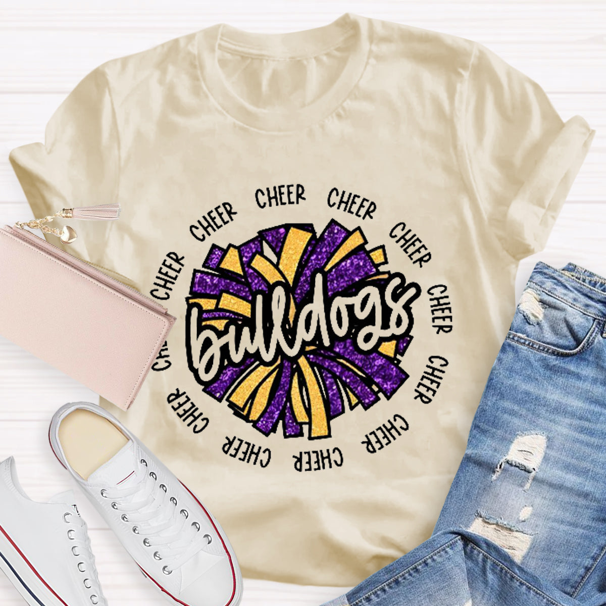 Personalized Cheer Mascot Teacher T-Shirt