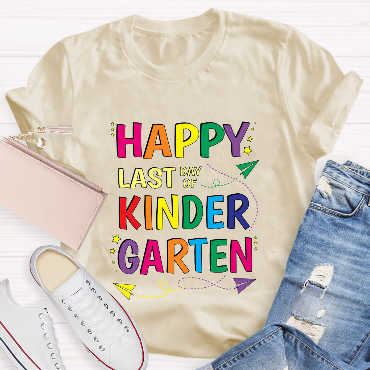 Personalized Grade Happy Last Day Of Kinder Garten T-Shirt