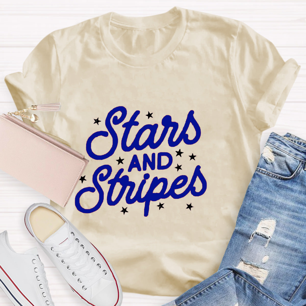 Stars And Stripes Teacher T-Shirt