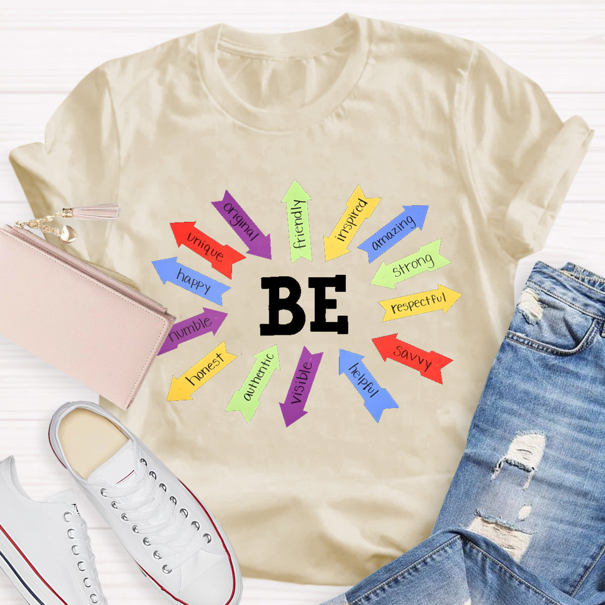 Be Strong Respectful Savvy Helpful Visible Honest Humble Happy Teacher T-Shirt