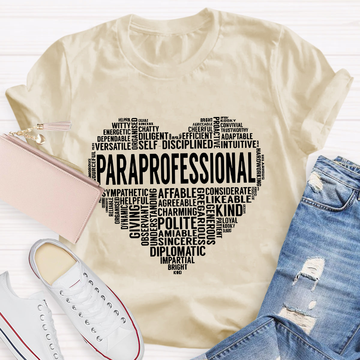 Paraprofessional Teacher Always Be Kind Heart T-Shirt