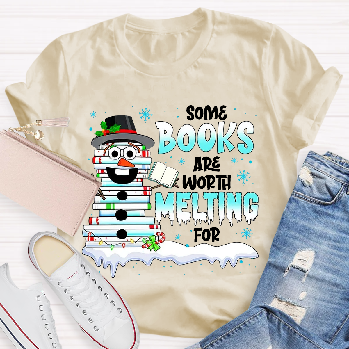 Some Books Are Worth Melting For Teacher T-Shirt