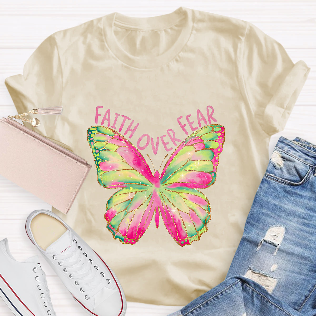 Faith Over Fear Butterfly T-Shirt
