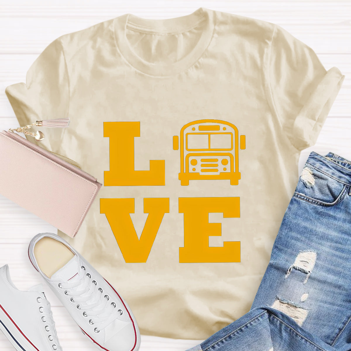 School Bus Driver Love Students Teacher T-Shirt