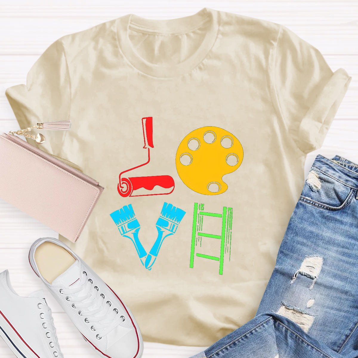 I Love Art Teacher T-Shirt