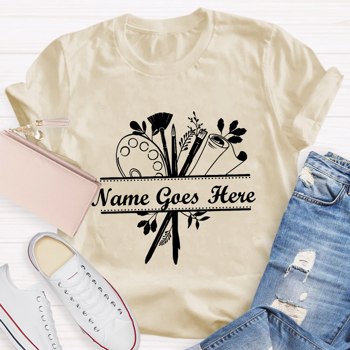 Personalized Art Teacher Name Goes Here T-Shirt