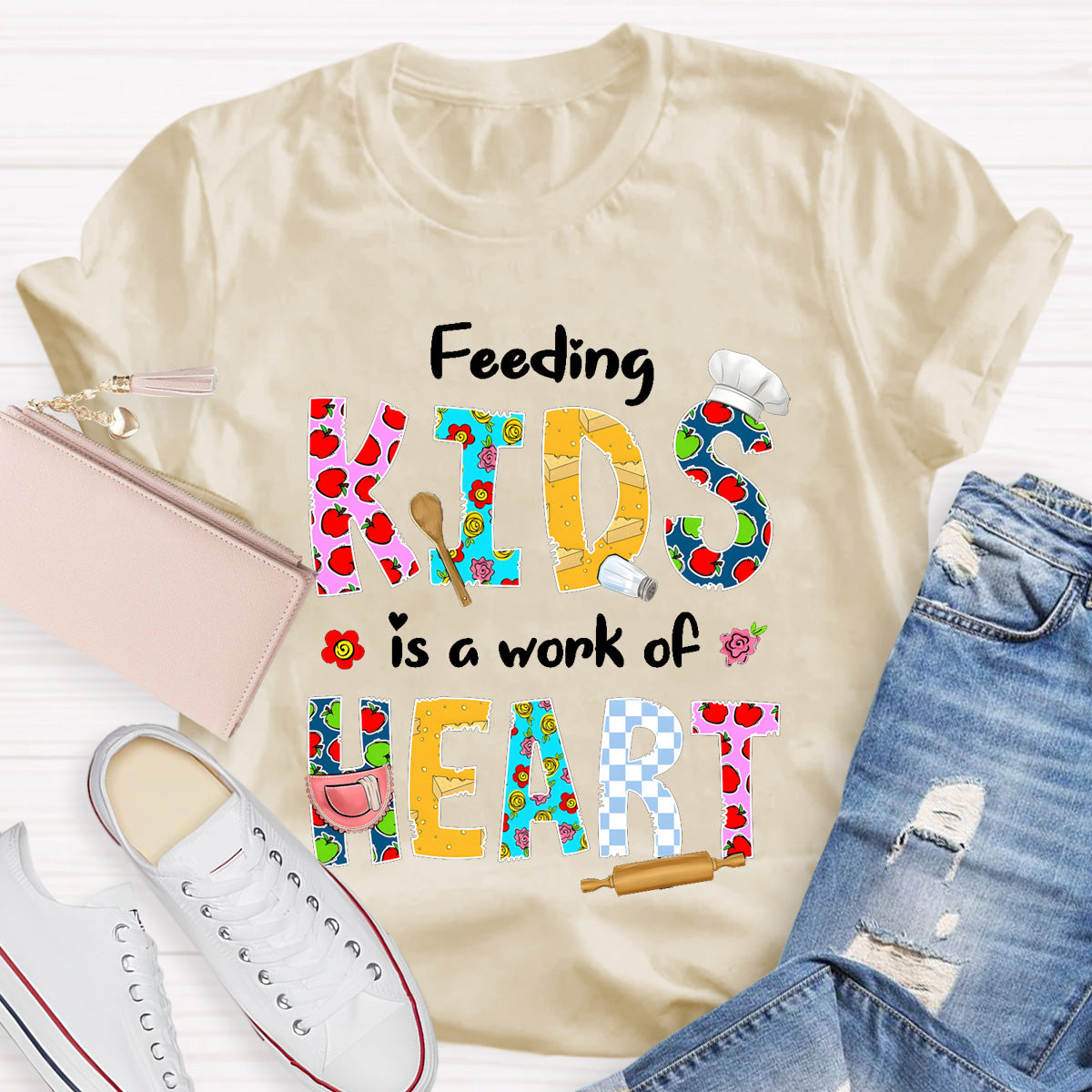 Feeding Kids Is A Work of Heart T-Shirt