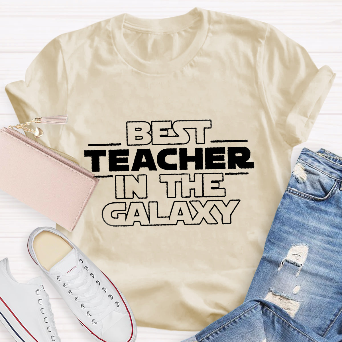 Best Teacher In The Galaxy Star Wars Themed T-Shirt