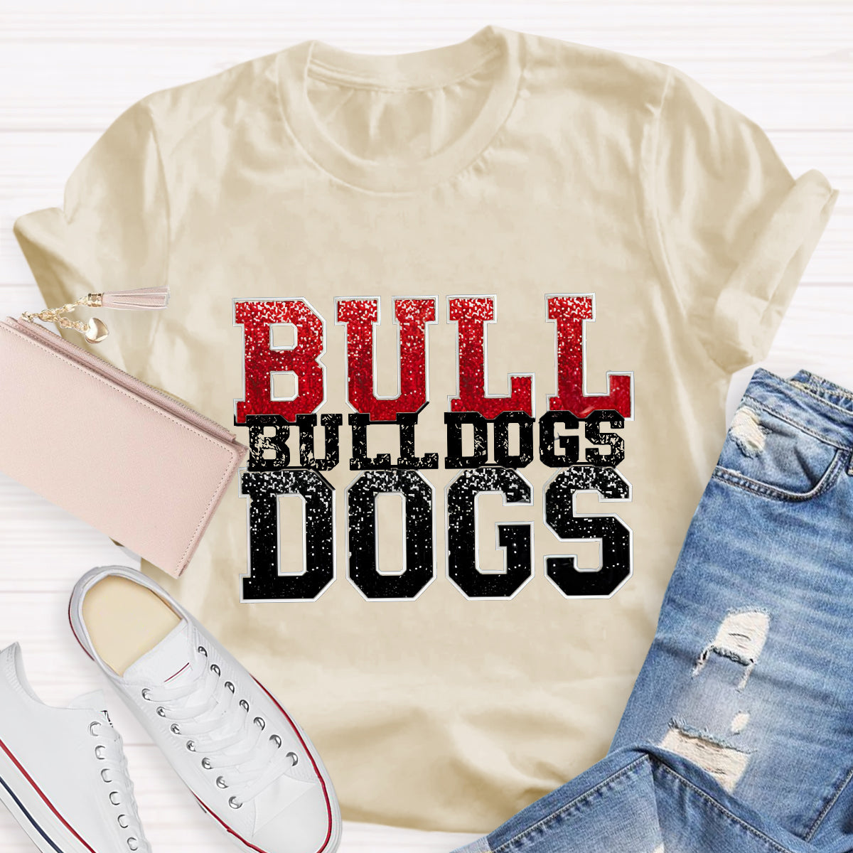 Personalized Mascot Bulldogs Teacher T-Shirt