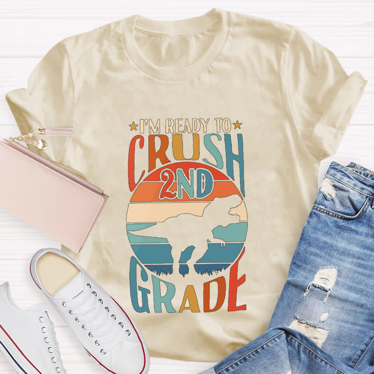 Personalized Grade I‘M Ready To Crush 2nd Grade Teacher T-Shirt